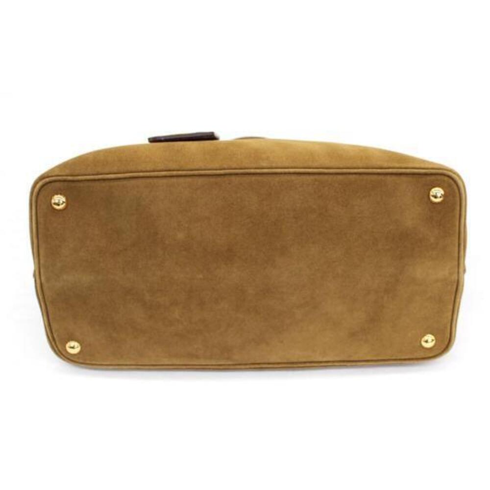 Prada Suede Shoulder Bag Brown Handbag - Picture 2 of 7